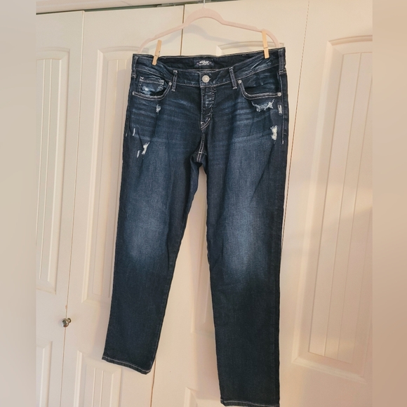 Silver Capri Jeans 32x27 - Picture 2 of 3